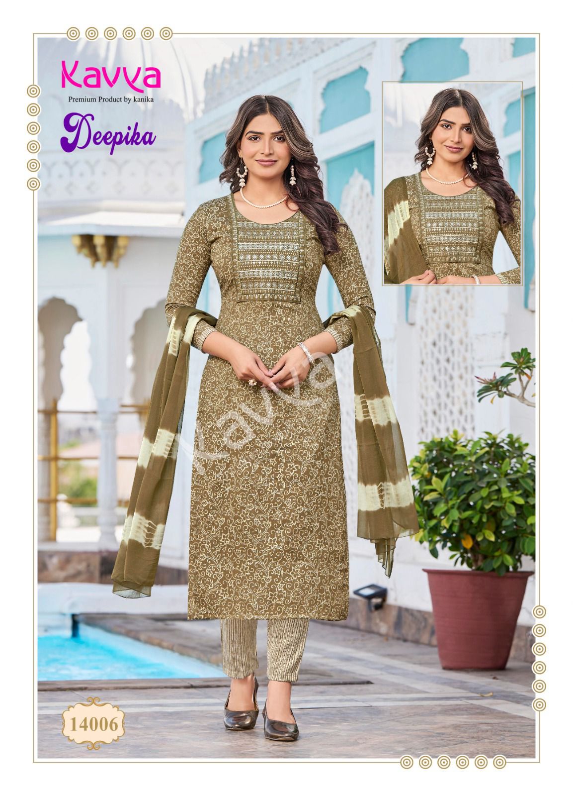 Deepika Vol 14 By Kavya Printed Embroidery Kurti With Bottom Dupatta Wholesale Market In Surat With Price
